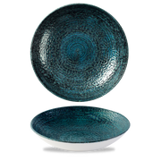 Homespun Chroma Blue Coupe Bowl 24.8cm - Artisan Crafted Elegance