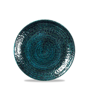 Homespun Chroma Blue Coupe Plate 16.5cm - Unique Hand-Thrown Style