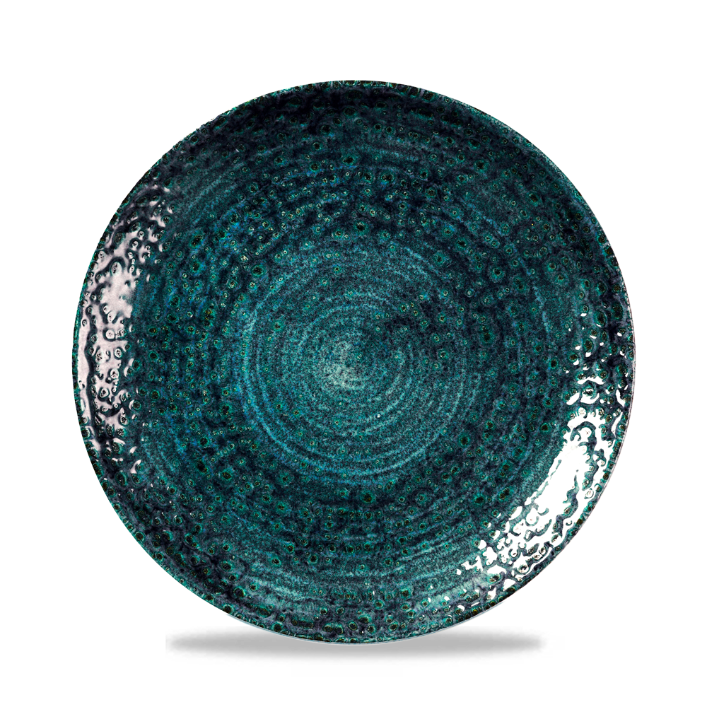 Homespun Chroma Blue Coupe Plate 21.7cm