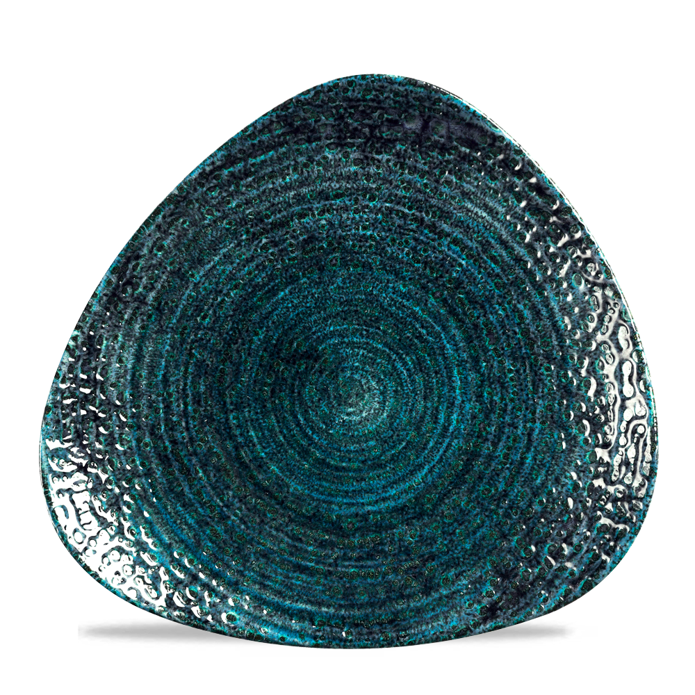 Homespun Chroma Blue Triangle Plate 26.5cm – Hand-Thrown Pottery Design