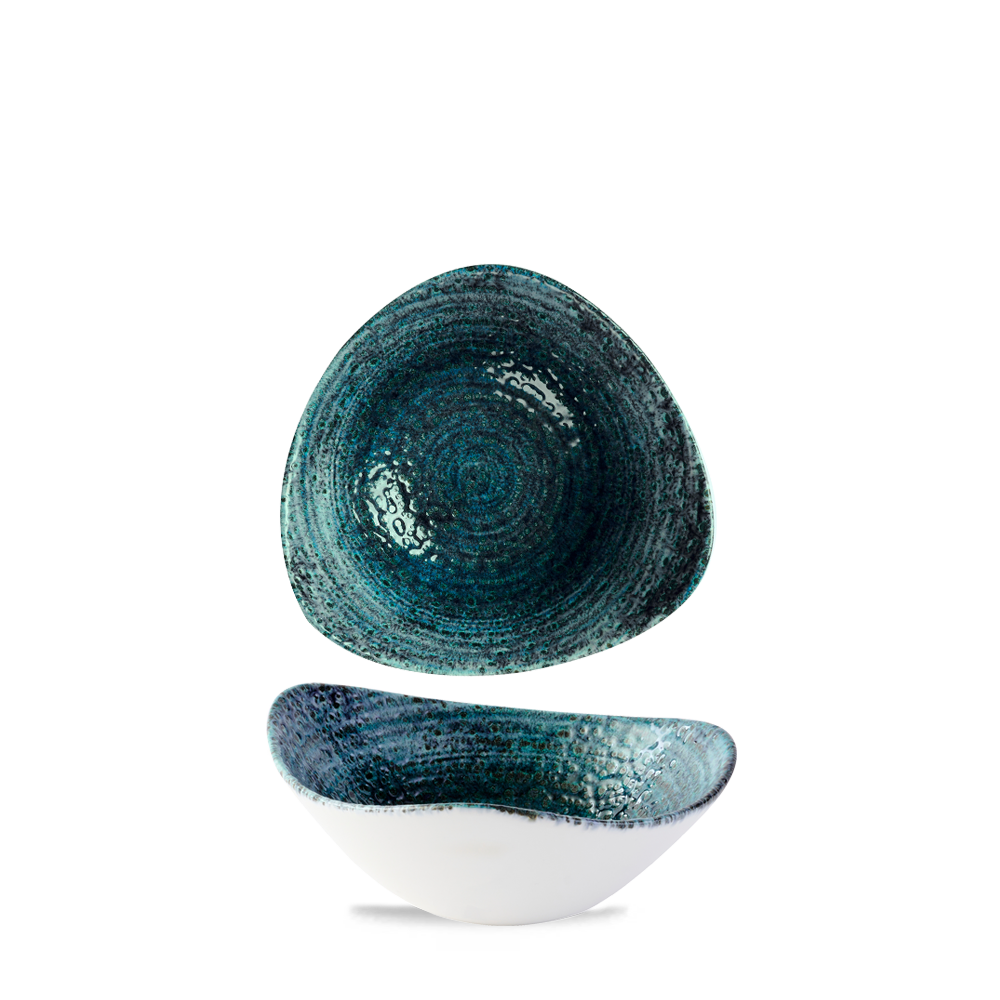 Homespun Chroma Blue Triangle Bowl 18.5cm - Unique Handcrafted Design