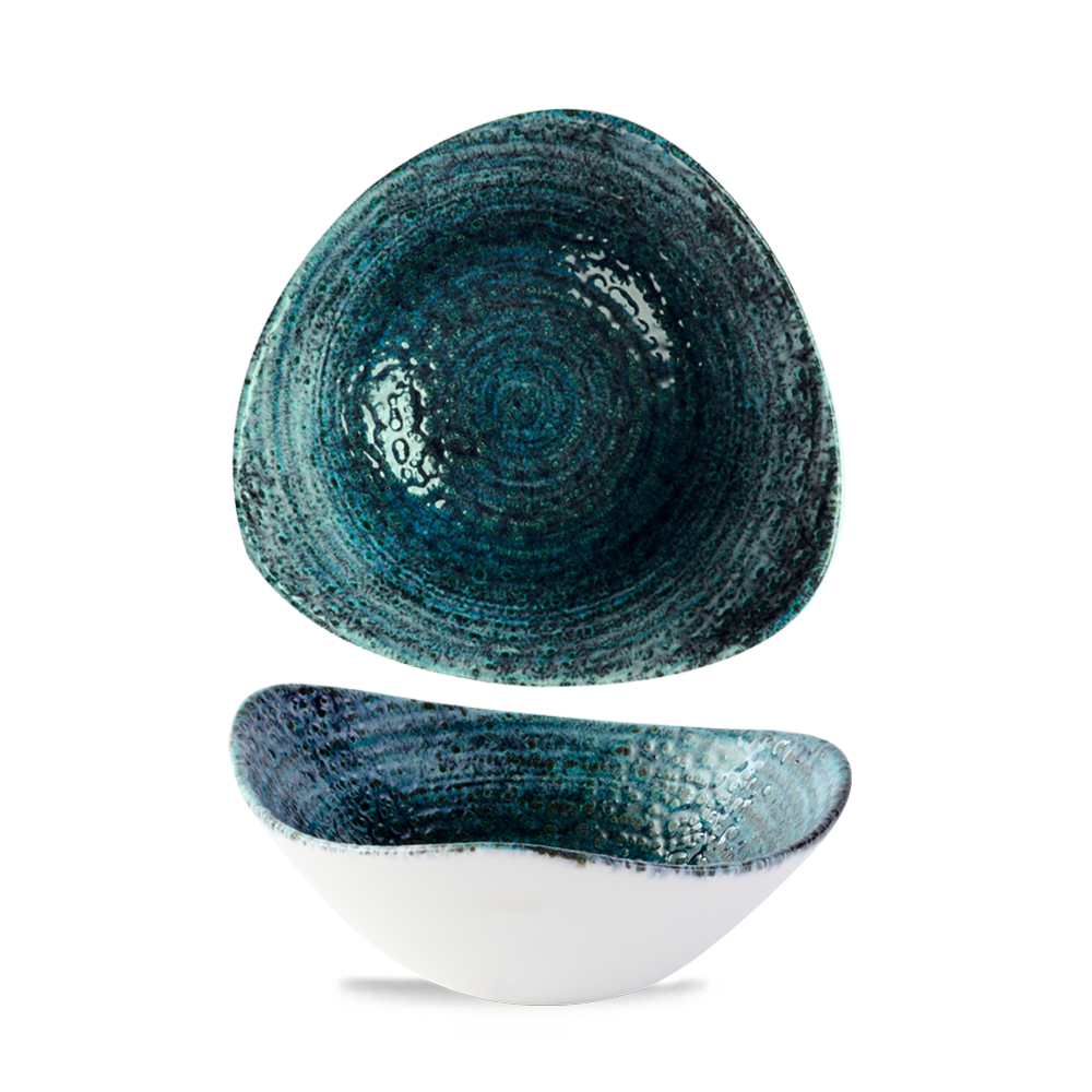 Homespun Chroma Blue Triangle Bowl 23.5cm - Bold & Unique Culinary Canvas
