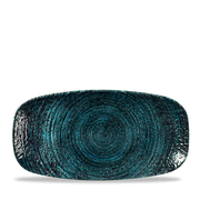Homespun Chroma Blue Chefs Oblong Plate No.2 - 26.9 x 12.7 cm