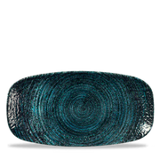 Homespun Chroma Blue Chefs Oblong Plate No.3 - 29.8 x 15.3cm
