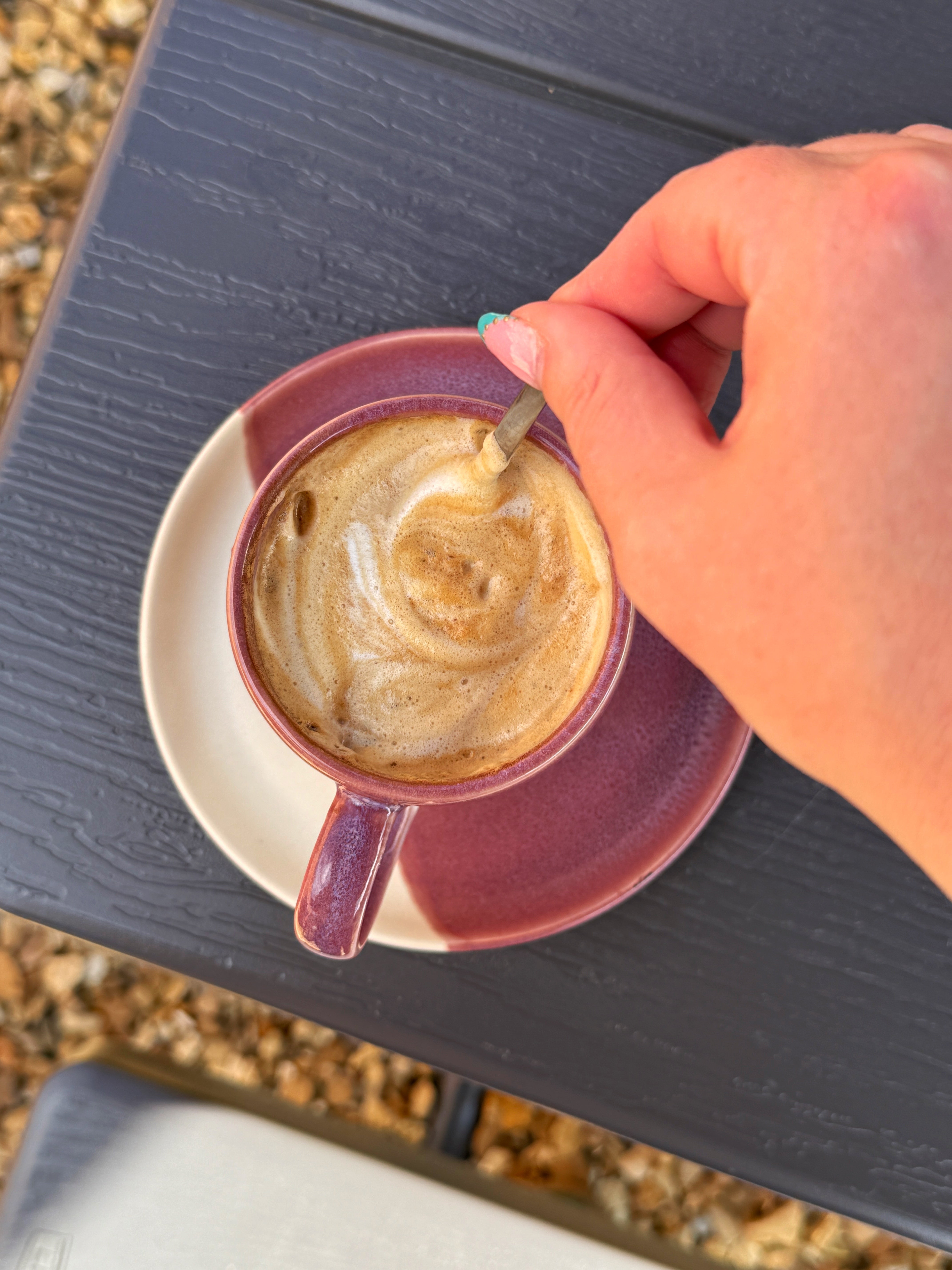 Californian Purple Shoreline Stoneware Cappuccino Saucer 15.5cm Dia