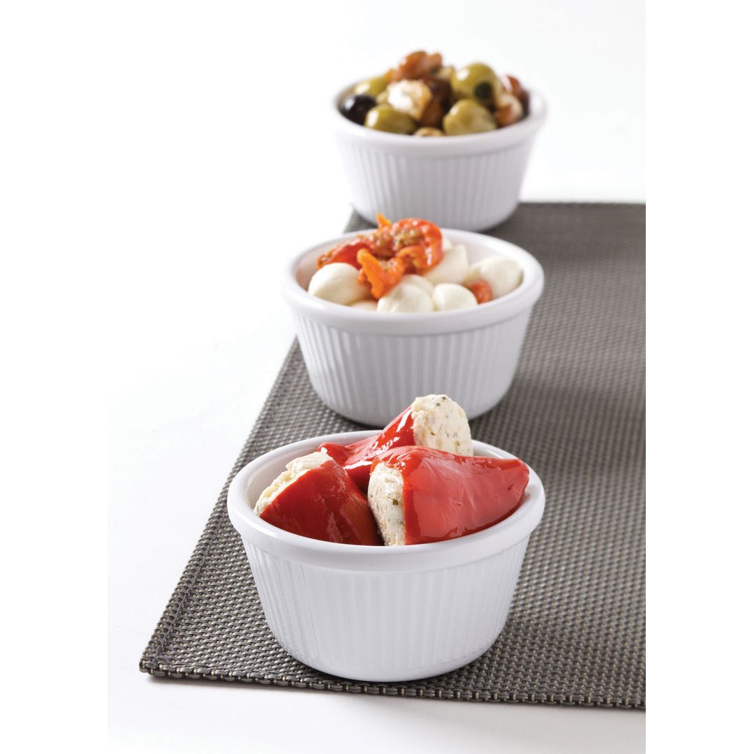 Fluted White Ramekin 2oz (6cl)
