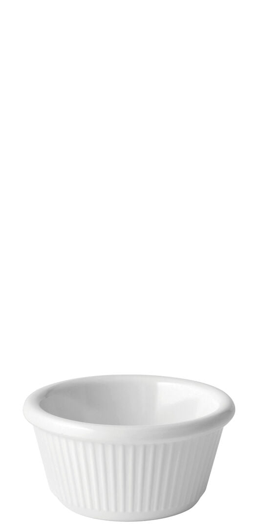 Fluted White Ramekin 3oz (9cl)