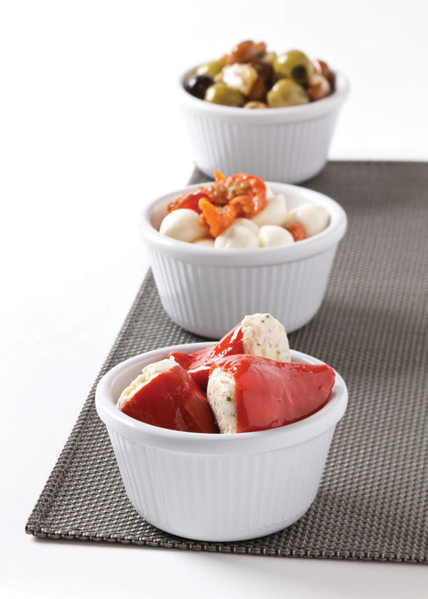 Fluted White Ramekin 3oz (9cl)