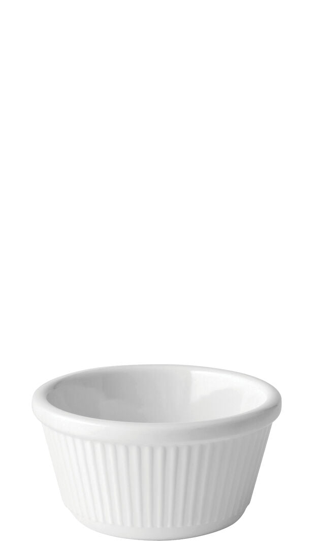 Fluted White Ramekin 4oz (12cl)