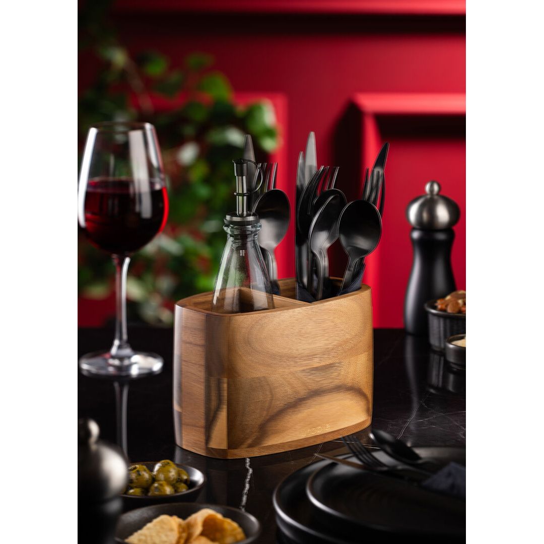 Acacia 2 Compartment Table Caddy