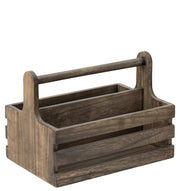 Large Rustic Wooden Table Caddy