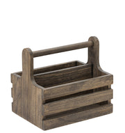 Medium Rustic Wooden Table Caddy