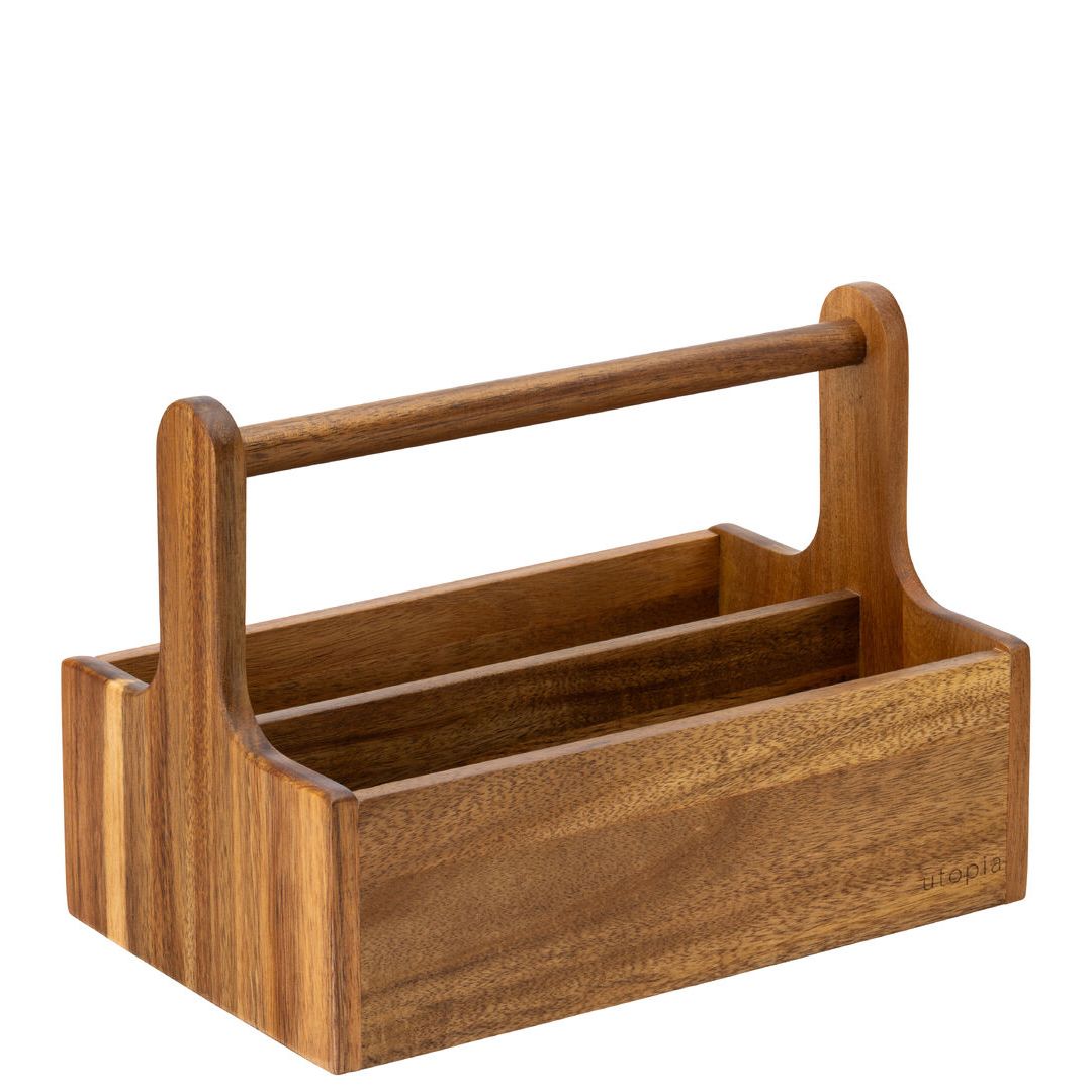 Large Wooden Table Caddy