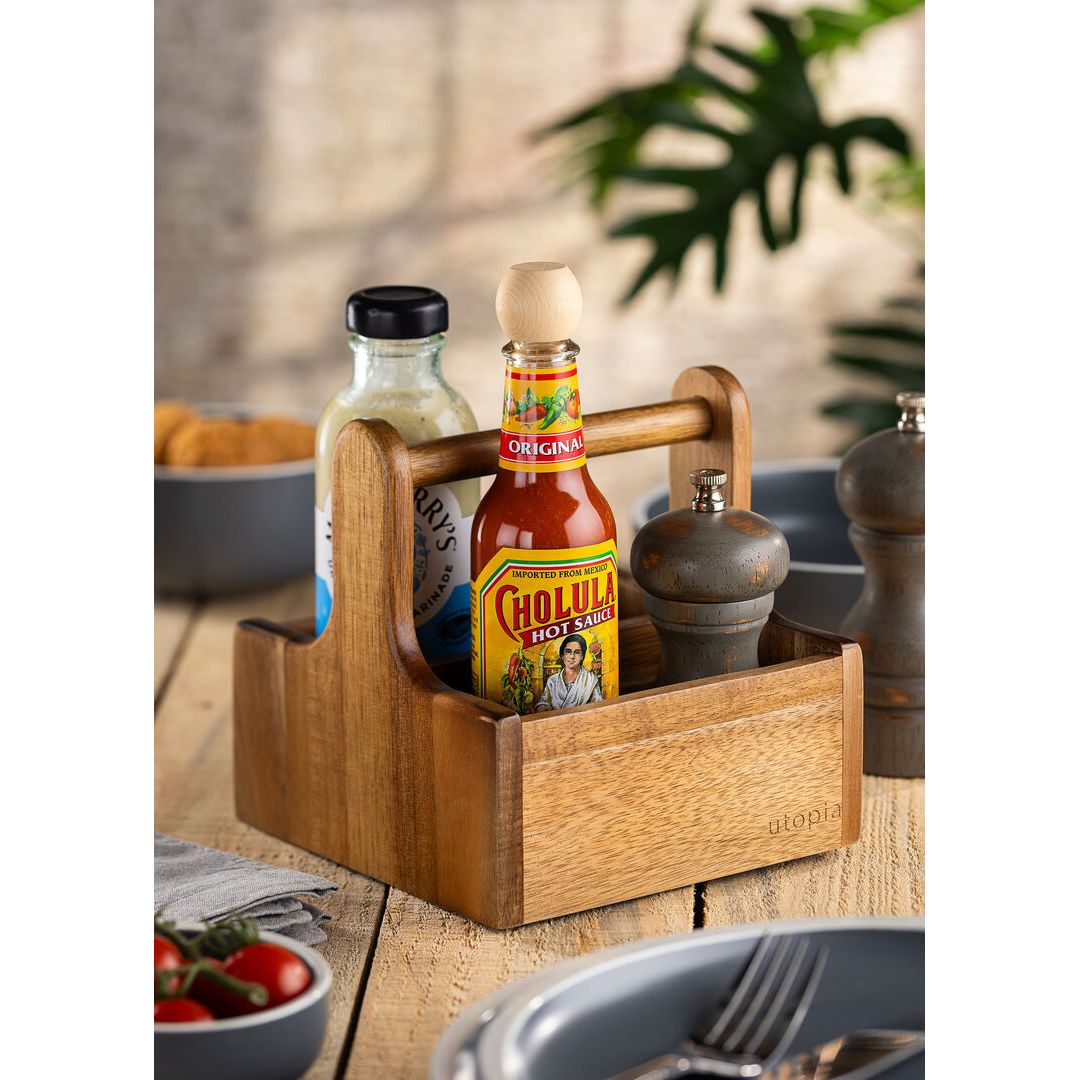 Small Wooden Table Caddy