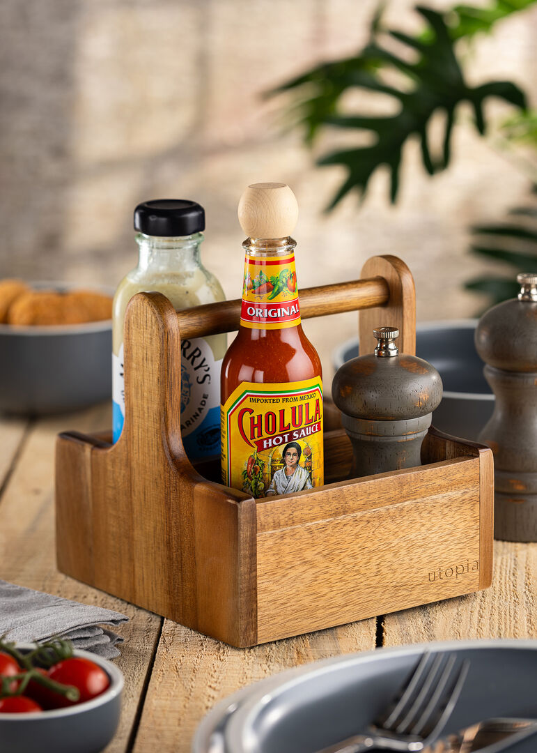 Small Wooden Table Caddy