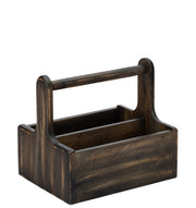 Medium Black Wooden Table Caddy