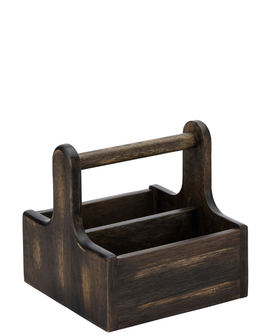 Small Black Wooden Table Caddy