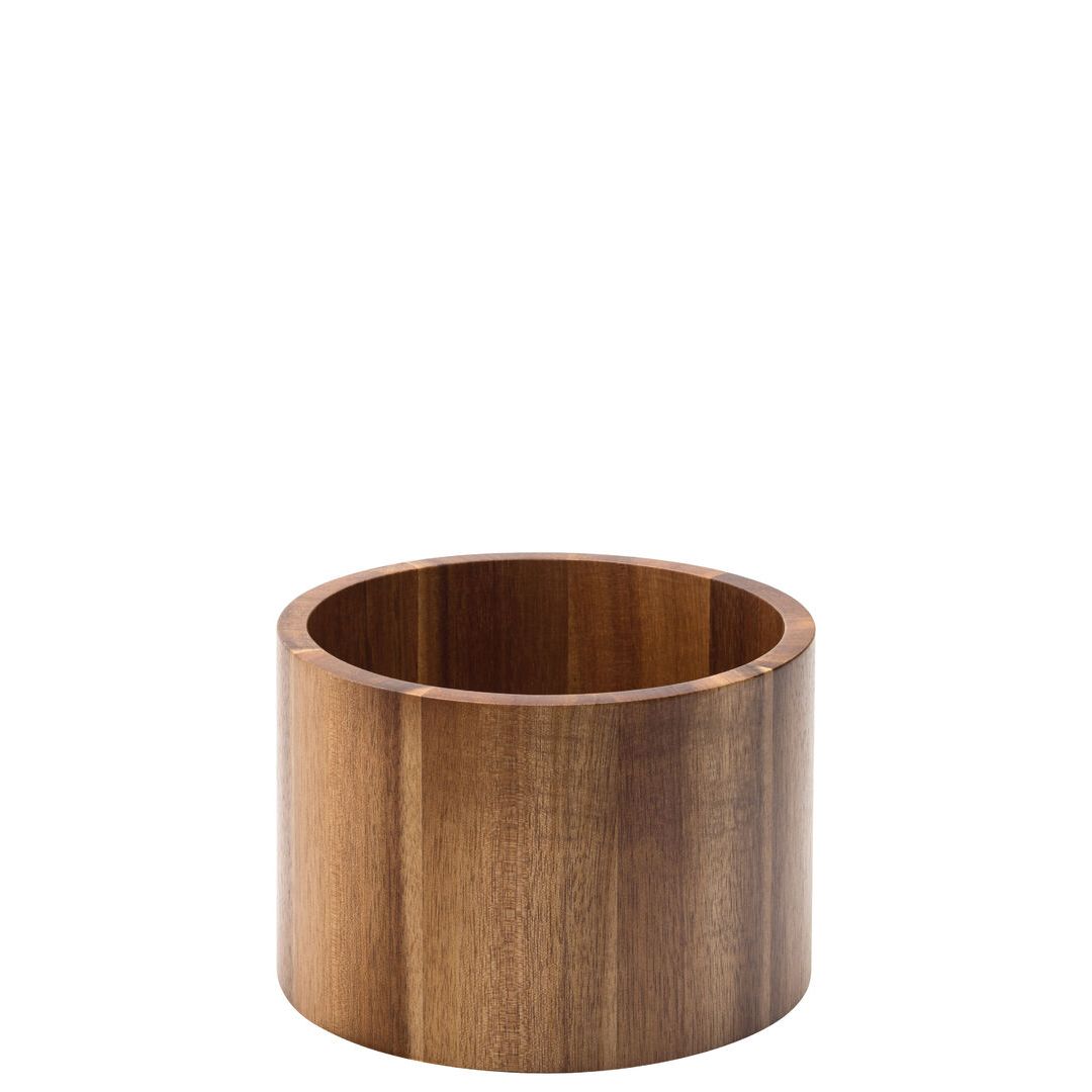 Acacia Punch Barrel Stand / Bowl 6.75" (17cm)