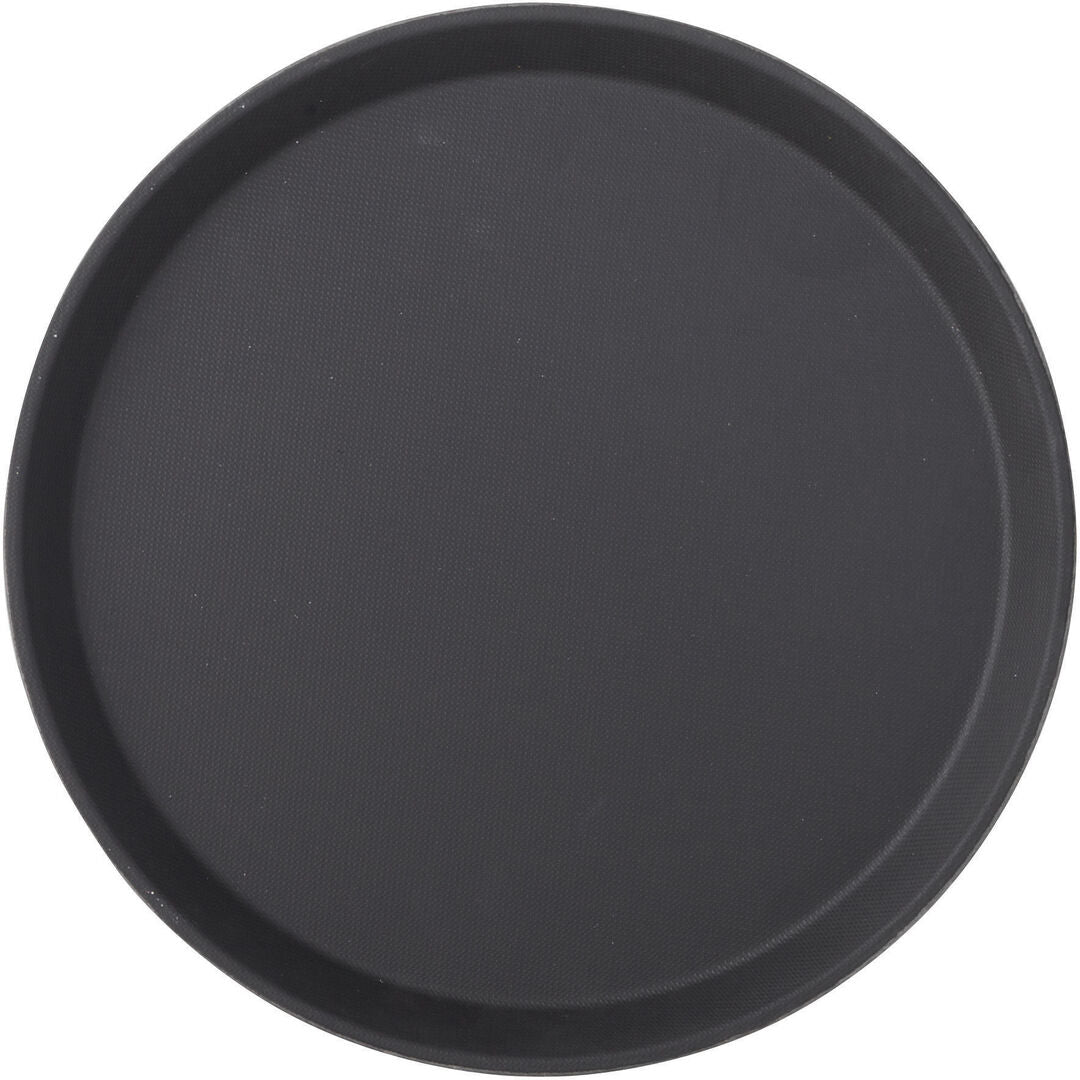 Black Non Slip Tray Round 16" (40.5cm)