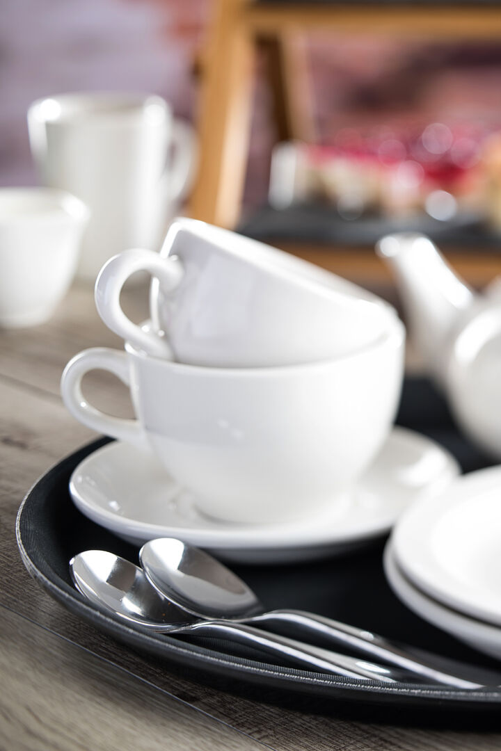 Black Non Slip Tray Round 16" (40.5cm)