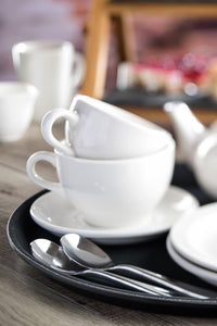 Black Non Slip Tray Round 11" (28cm)
