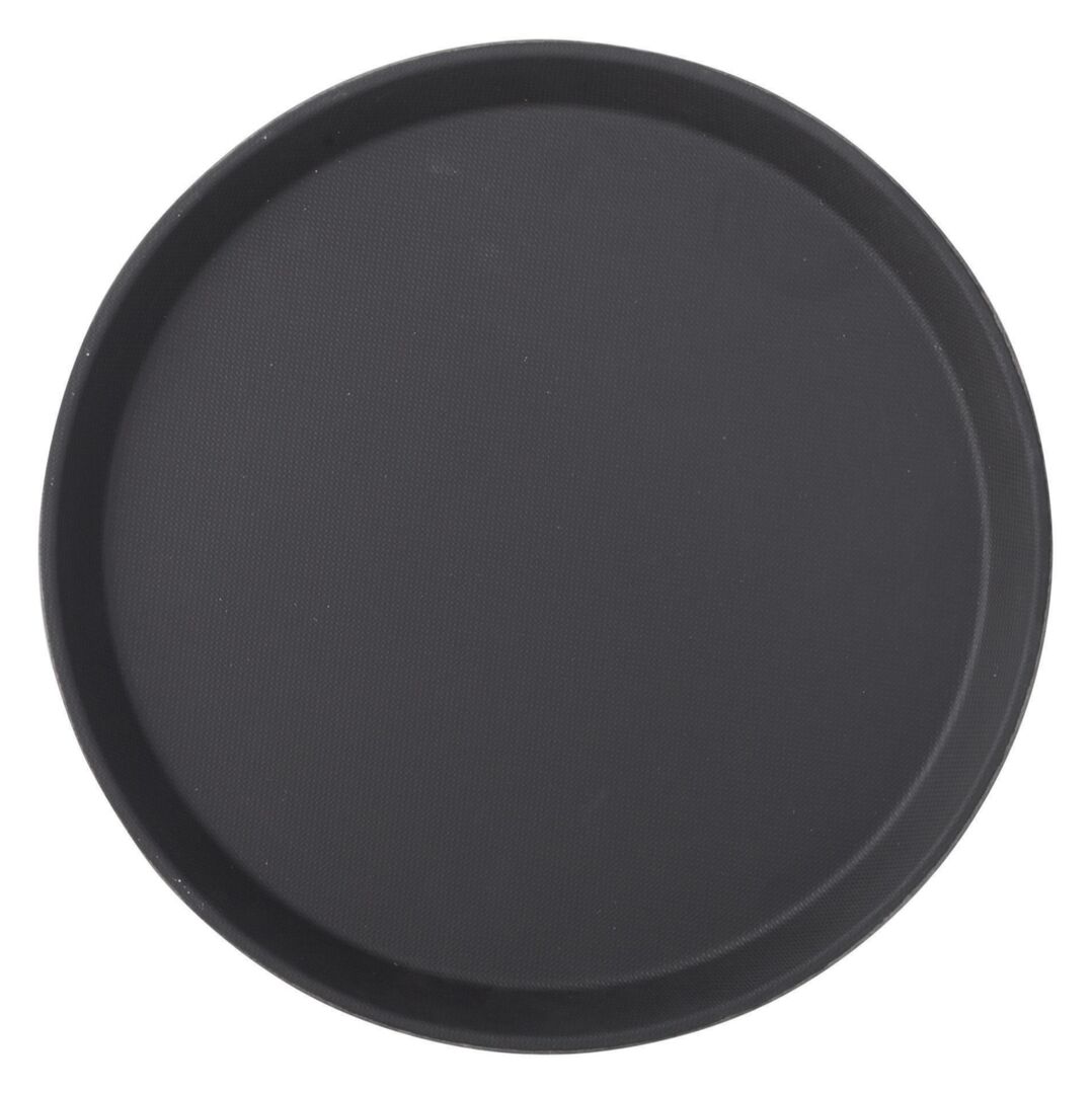 Black Non Slip Tray Round 14" (35.5 cm)