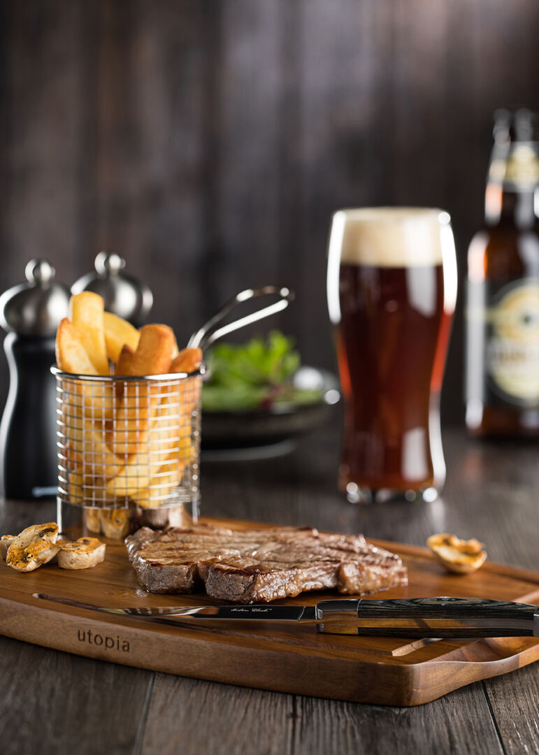 Acacia Wood Steak Platter 13.5 x 8.75" (34 x 22cm)