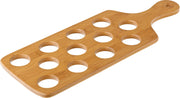 Bamboo Shot Paddle - To hold 12 Shots 16 x 6"