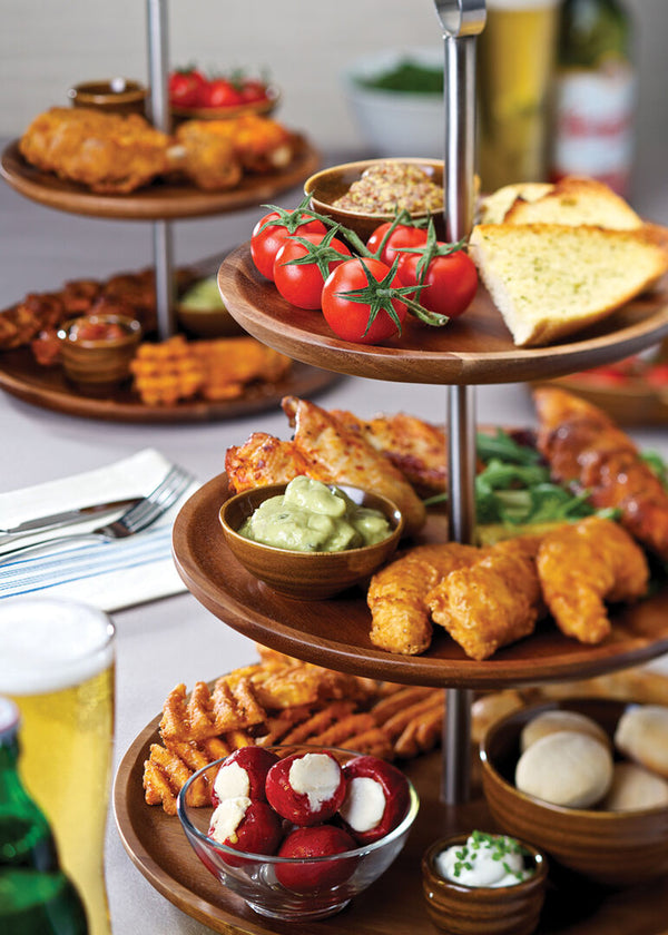 3 Tiered Acacia Sharing Platter 12, 9.75, 8.25"