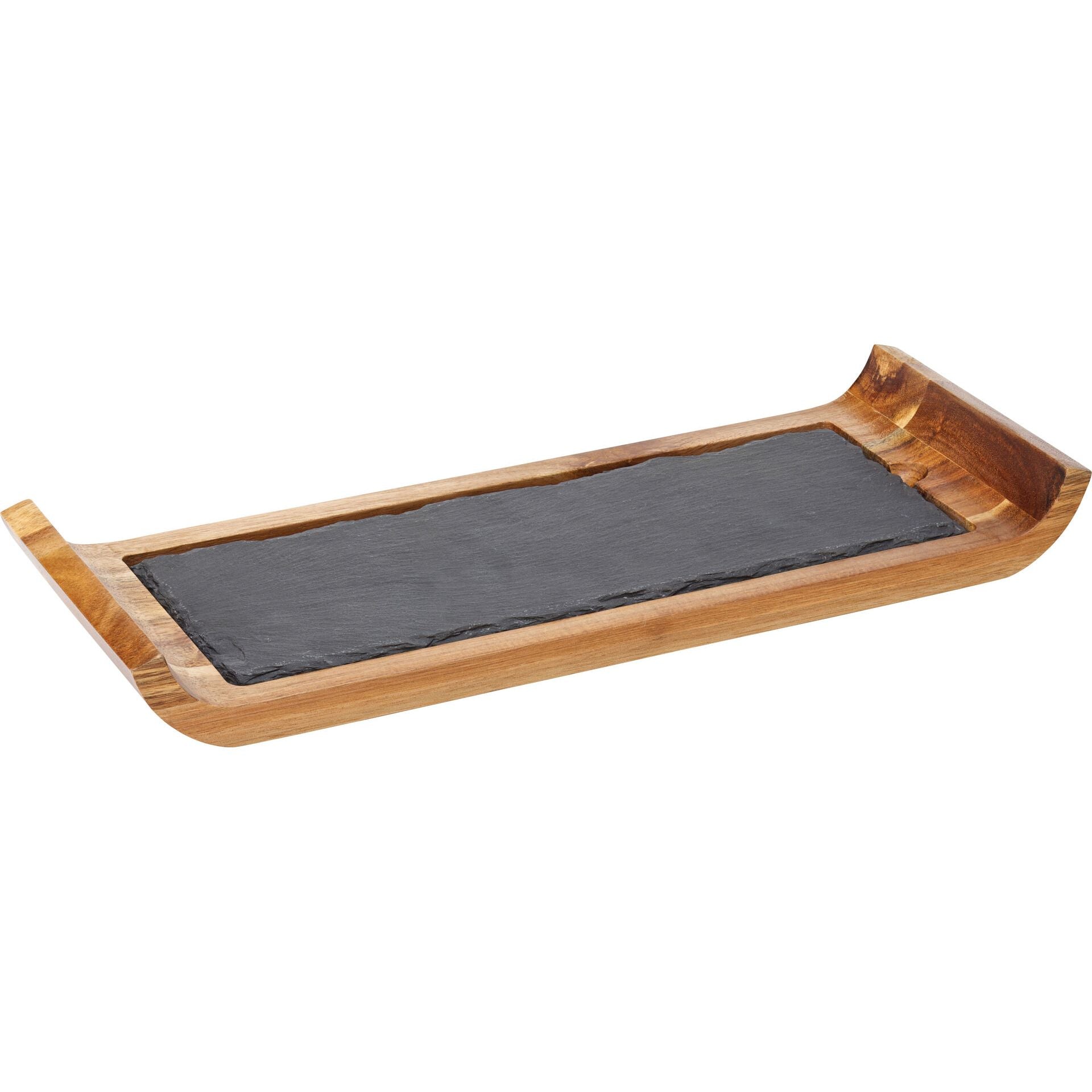 Reversible Acacia Board with Indents 16.25 x 6"