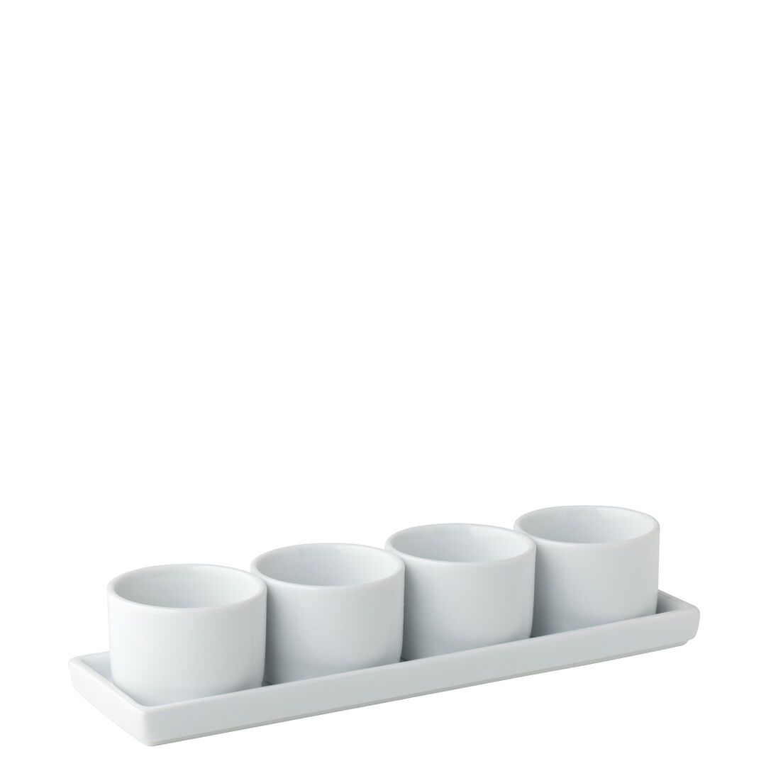 Titan Gourmet 4 Round Bowls & Tray 9 x 2.75"