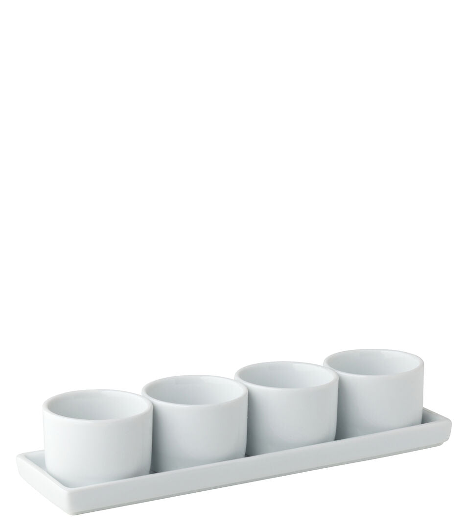 Titan Gourmet 4 Round Bowls & Tray 9 x 2.75"