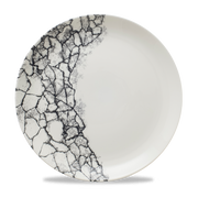Kintsugi Accents Quartz Black Evolve Coupe Plate 11.25"