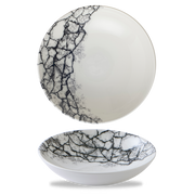 Kintsugi Accents Quartz Black Evolve Coupe Bowl 9.75"