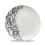 Kintsugi Accents Quartz Black Evolve Coupe Plate 8.67"