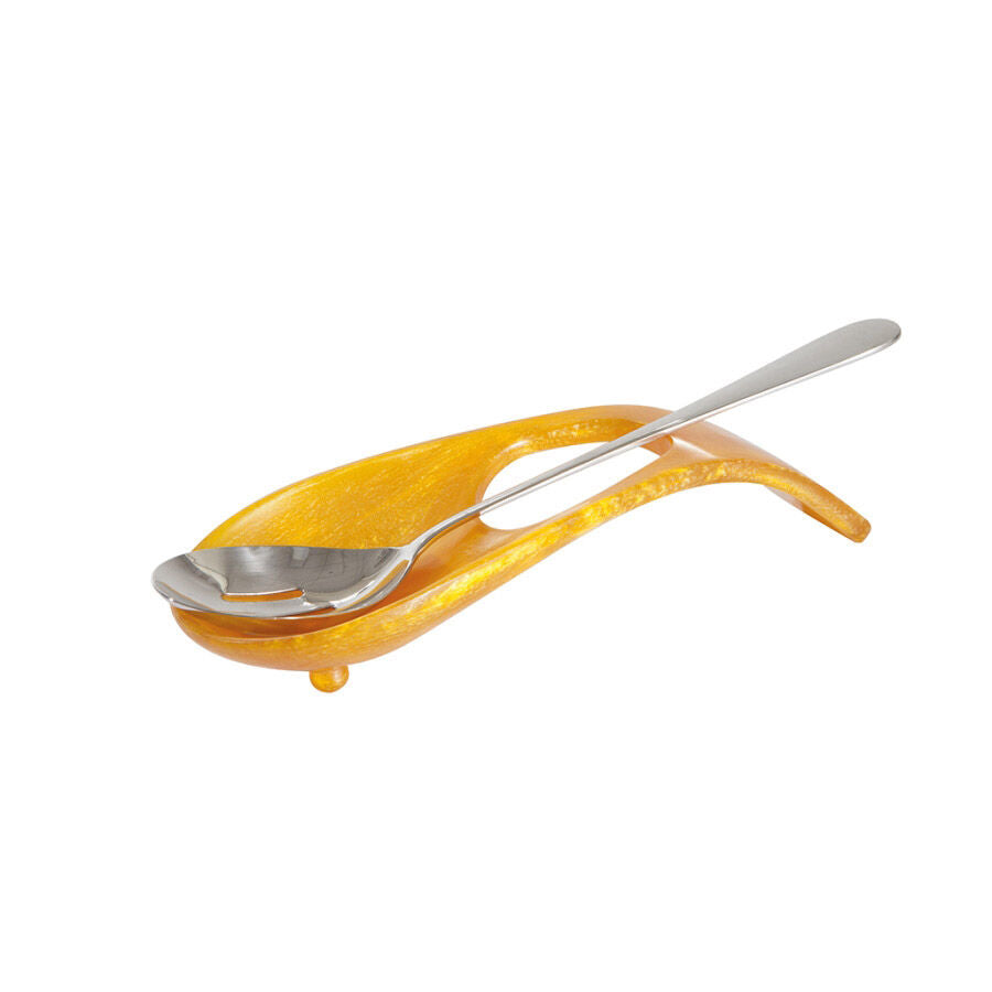 Curved Tangerine Pearl Spoon Rest 26.7 x 10.8 x 5cm (10 1/2 x 4 1/4 2")