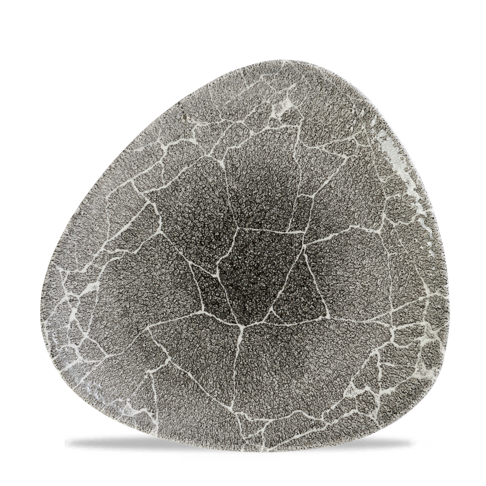 Studio Prints Kintsugi Quartz Black Triangle Plate 26.5cm