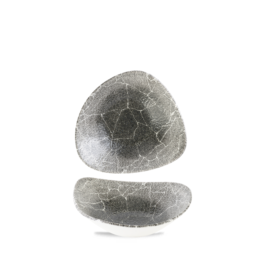 Studio Prints Kintsugi Quartz Black Triangle Bowl 18.5cm