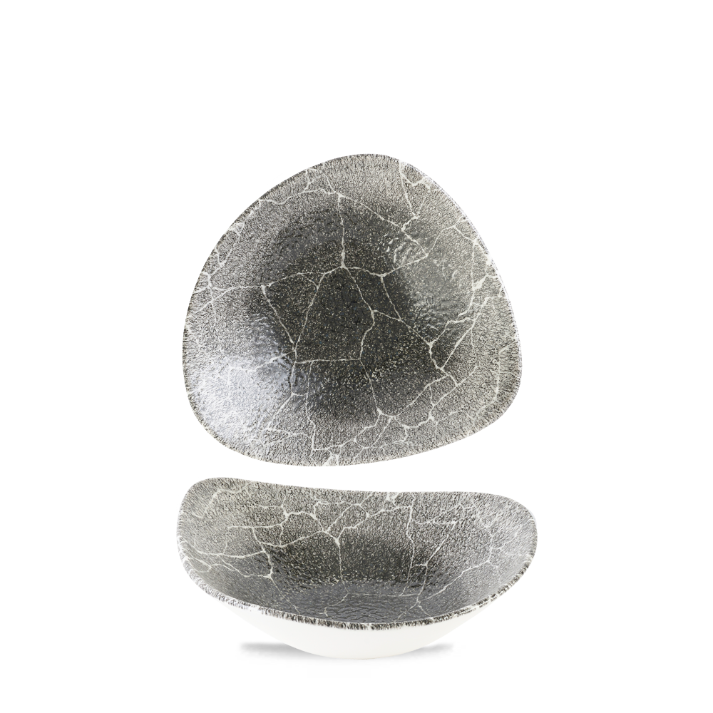 Studio Prints Kintsugi Quartz Black Triangle Plate 22.9cm