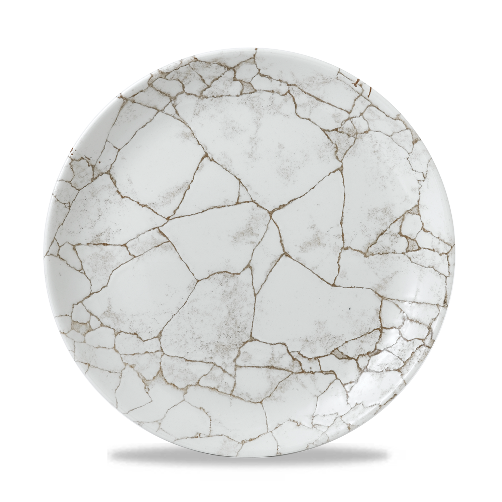 Studio Prints Kintsugi Agate Grey Evolve Coupe Plate 10.25"