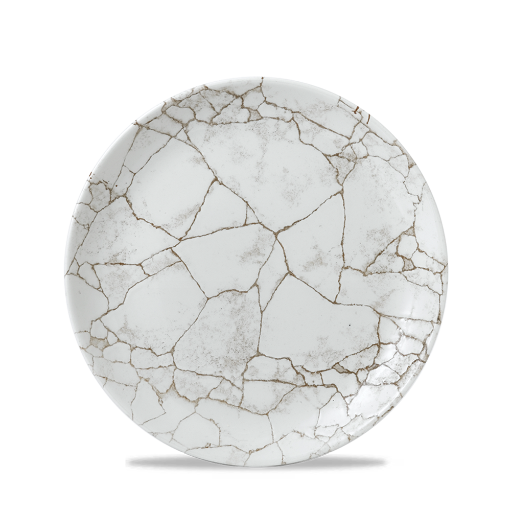 Studio Prints Kintsugi Agate Grey Evolve Coupe Plate 8.67"