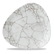 Studio Prints Kintsugi Agate Grey Lotus Plate 10"