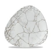 Studio Prints Kintsugi Agate Grey Lotus Plate 9"