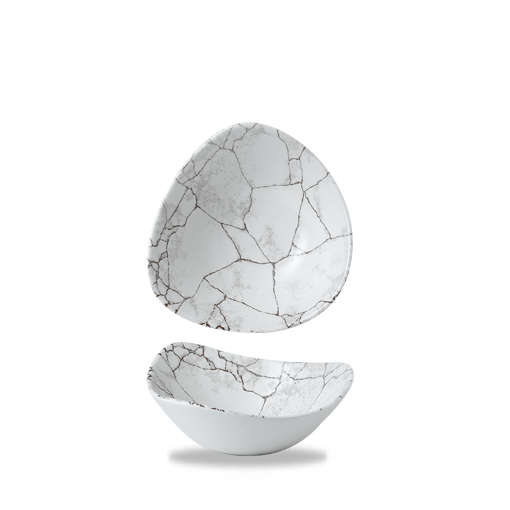 Studio Prints Kintsugi Agate Grey Lotus Bowl 7"