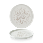 Studio Prints Kintsugi Agate Grey Walled Porcelain Plate 8.67"