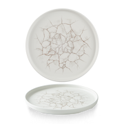 Studio Prints Kintsugi Agate Grey Walled Porcelain Plate 10 2/8"