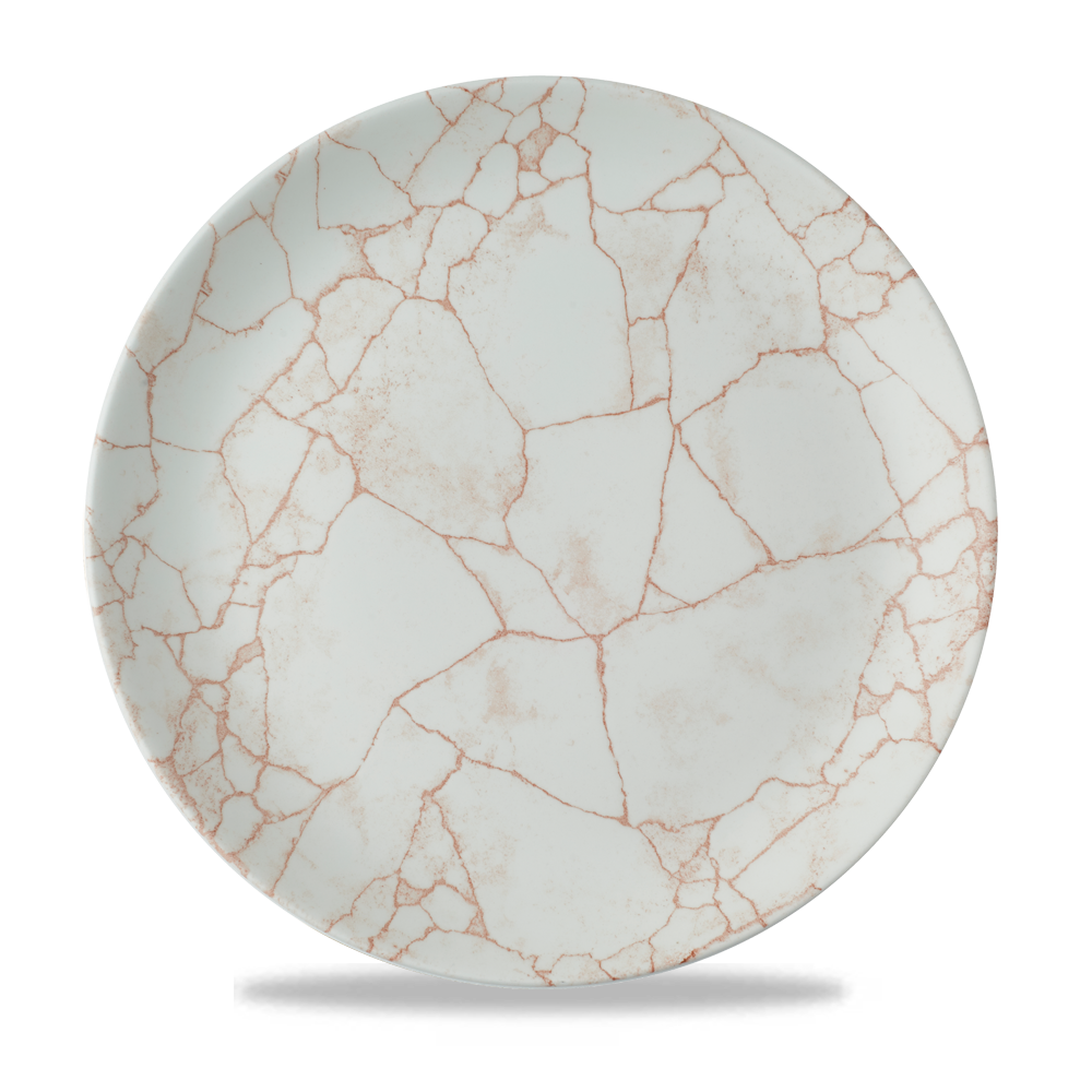 Studio Prints Kintsugi Coral Evolve Porcelain Coupe Plate 11.25"