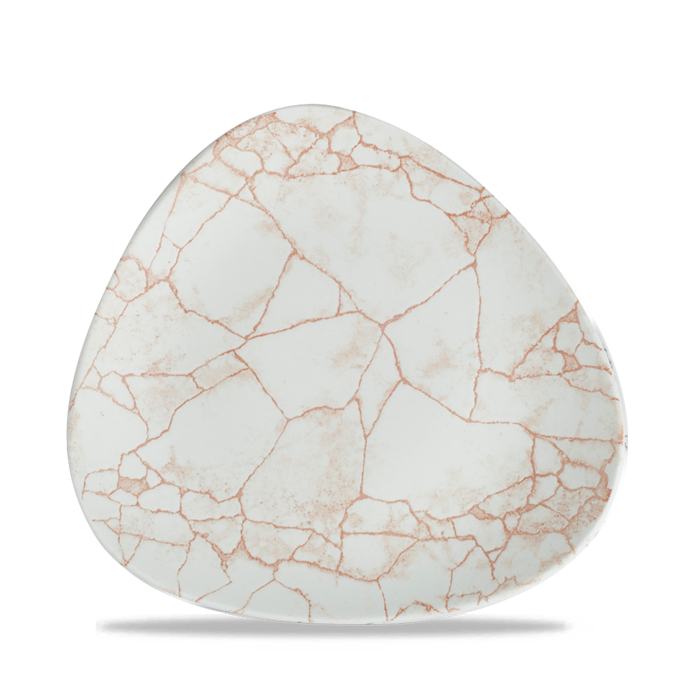 Studio Prints Kintsugi Coral Lotus Porcelain Plate 7"