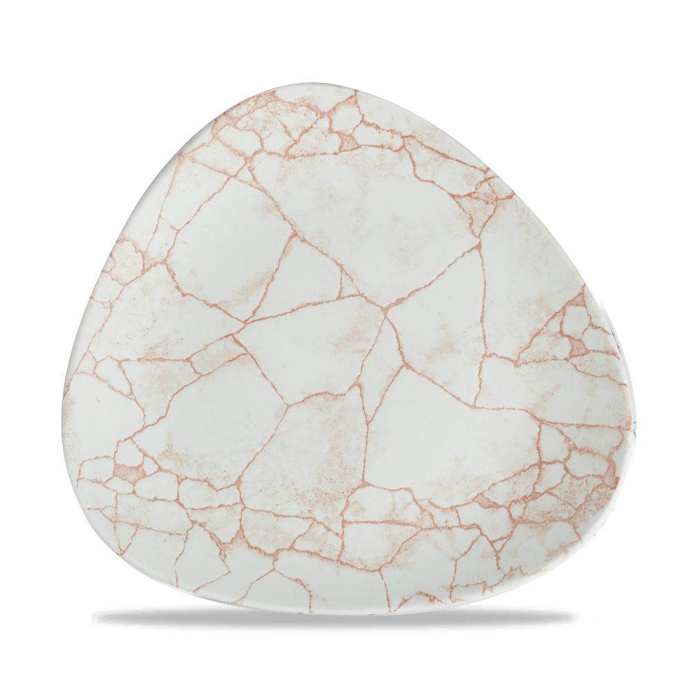 Studio Prints Kintsugi Coral Lotus Porcelain Plate 9"