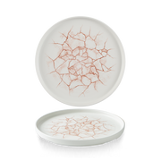 Studio Prints Kintsugi Coral Walled Porcelain Plate 8.67"